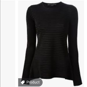 Alexander Wang Black High Low Sweater